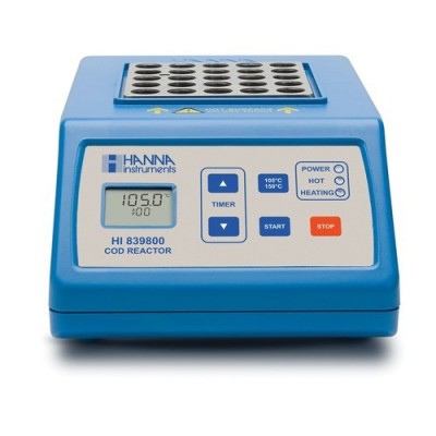 COD test tube heater with 25 vial capacity; Temperature of Reaction 105�C or 150�C (221�F or 302�F) 230V